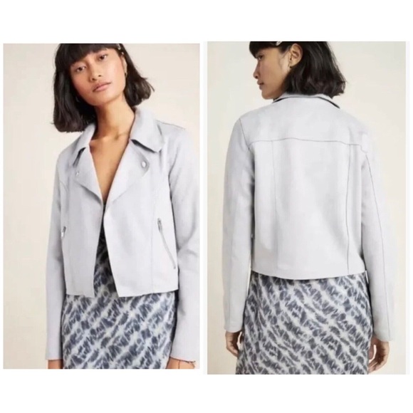 NWT Anthropologie Leza Suede Moto Jacket - Picture 2 of 2